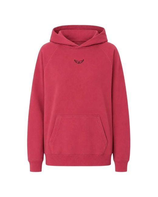 Zadig & Voltaire Pink Georgy Mo Tour Logo-Embroidered Hoodie