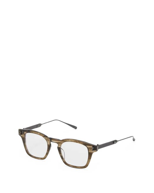 Akoni Multicolor Wise Tortoiseshell-Effect Squared-Frame Glasses