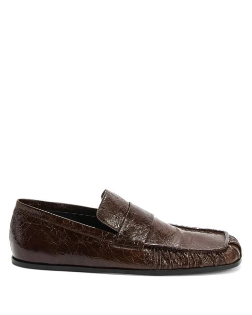 Jil Sander Brown Leather Loafers