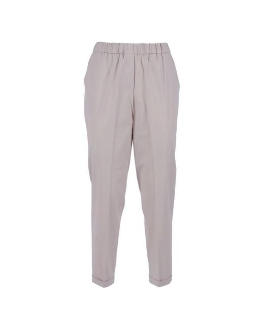 Antonelli Gray Elasticated Turn-Up Trousers