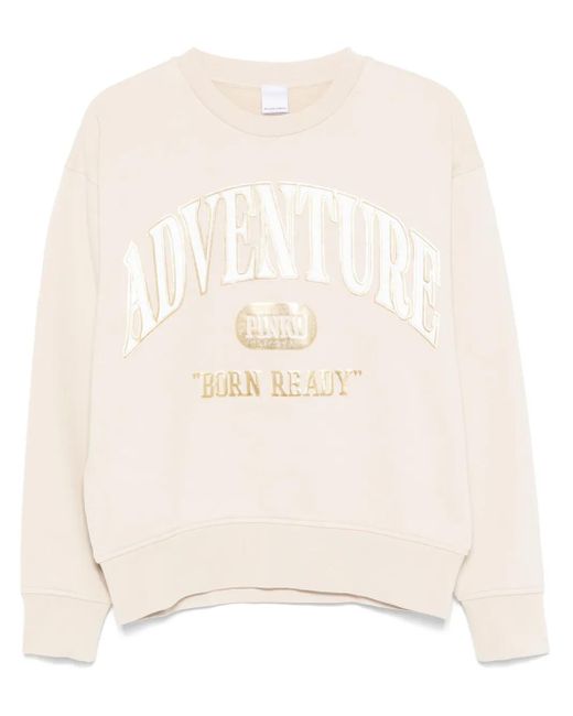 Pinko アップリケ スウェットシャツ Natural