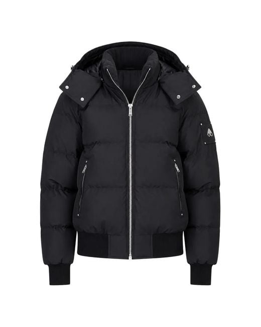 Moose Knuckles Black Padded Hooded Jacket