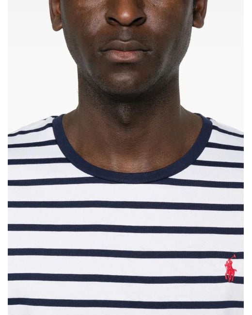 Polo Ralph Lauren Blue Striped T-Shirt for men