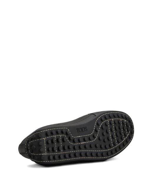 Tod's Black Leather Lace-Up Sneakers for men