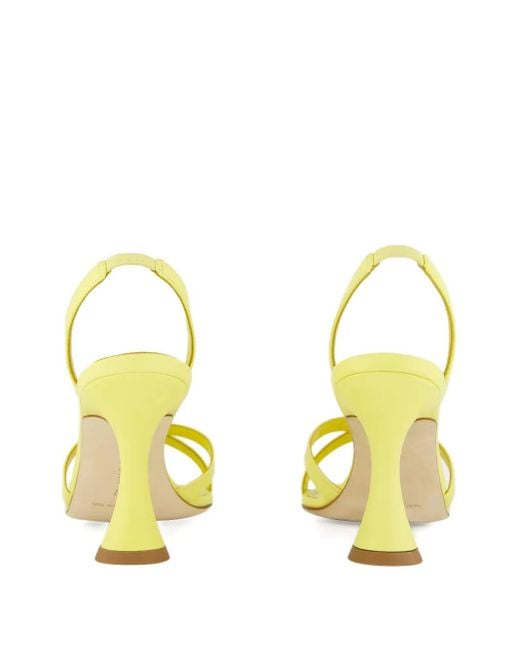 Manolo Blahnik Yellow Slingback-Sandalen