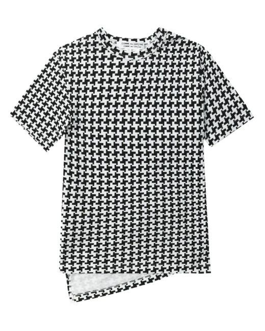 Comme des Garçons Black Asymmetric Houndstooth T-Shirt