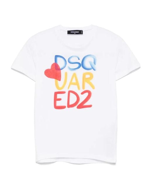 DSquared² White 'Just Right Fit' T-Shirt