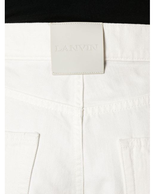 Jeans dritti Twisted di Lanvin in White da Uomo