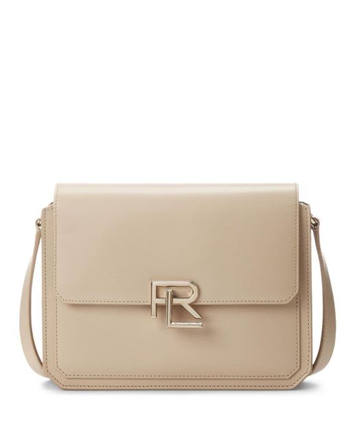 Ralph Lauren Collection Natural Logo Hardware Leather Crossbody Bag