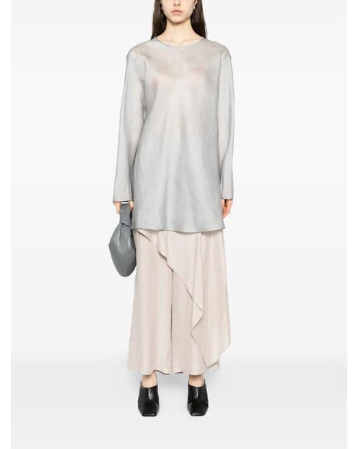 YEAREAST White Silk Blouse