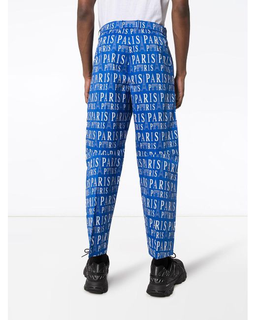 Balenciaga Pantalon Met Print in het Blue voor heren