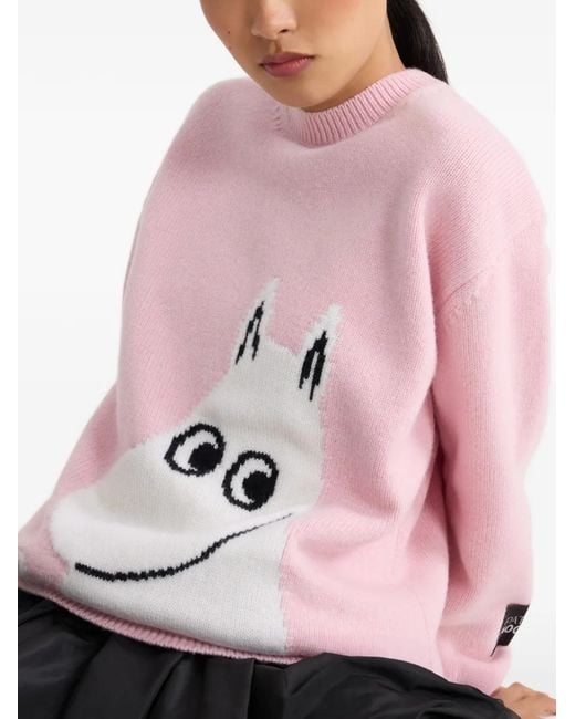 Patou Pink X Moomin Crew-Neck Sweater