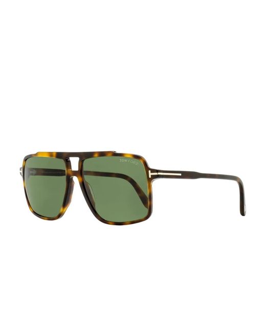 Tom Ford Green Rectangular Pilot Sunglasses for men