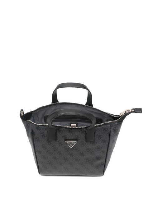 Guess Black Small Patterned Tote Bag