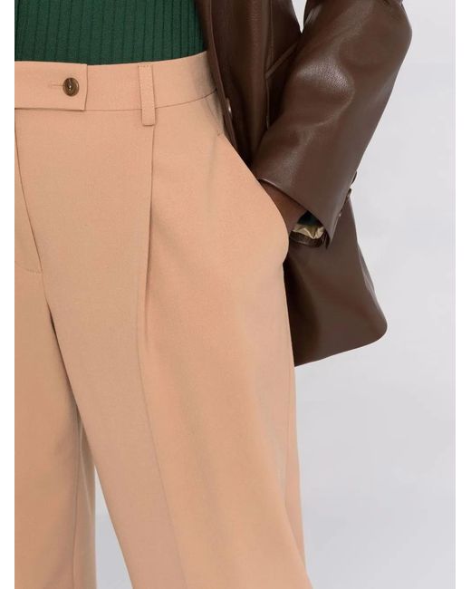 Alberta Ferretti Multicolor High-Waisted Straight-Leg Trousers