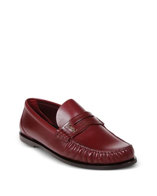 Saint Laurent Brown Le Loafer Leather Loafers