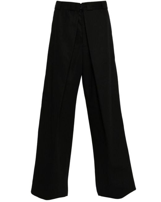 Pantalones anchos con pliegues Givenchy de hombre de color Black
