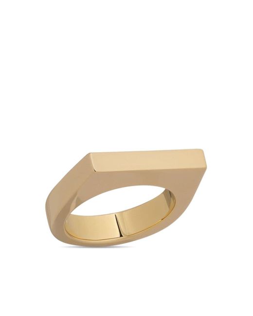 Dries Van Noten Metallic Polished Signet Ring for men