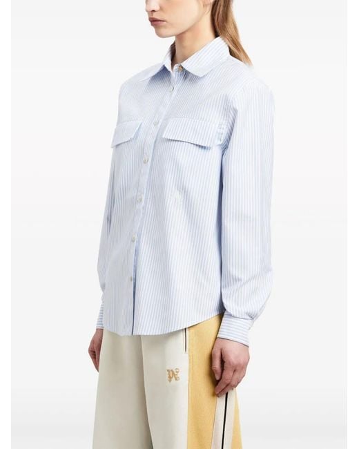 Palm Angels White Light Cotton Shirt