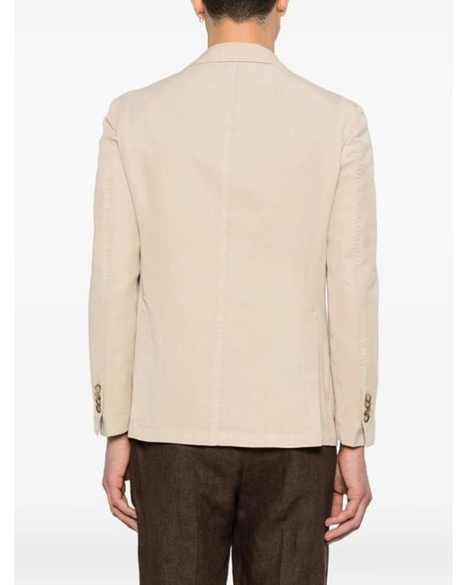 Luigi Bianchi Natural Buttoned Single-Breasted Blazer for men