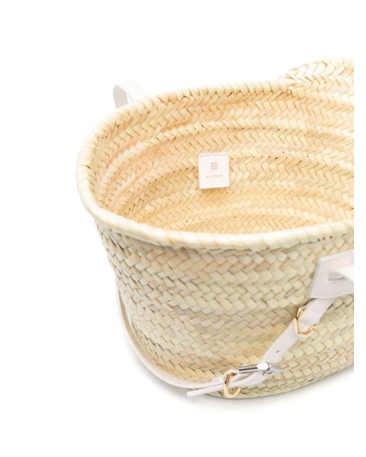 Givenchy White Woven Straw Shoulder Bag