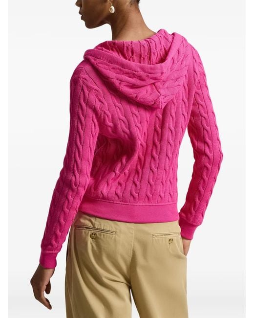 Polo Ralph Lauren Pink Long Sleeves Full Zip Sweatshirt