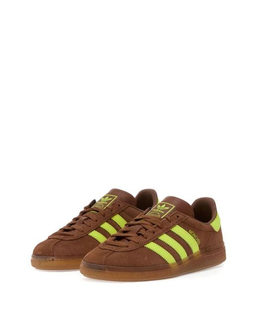 Adidas Green Muenchen Three-Stripes Sneakers