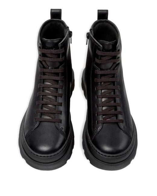 Stivali Stringati di Camper in Black