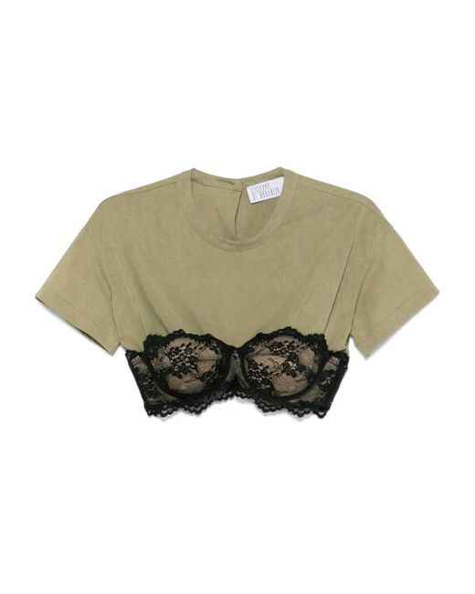 GIUSEPPE DI MORABITO Green Bra-Insert T-Shirt