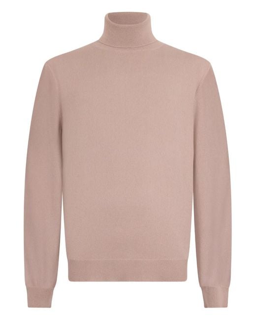 Malo Pink Roll Neck Sweater for men