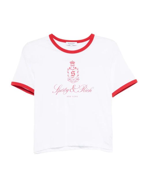 Sporty & Rich White Vendome T-Shirt
