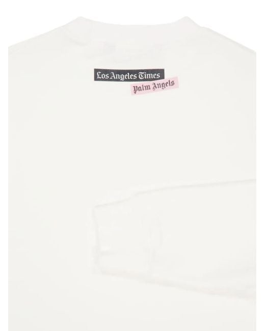 X La Times Sweat Quote À Col Rond Palm Angels pour homme en coloris White