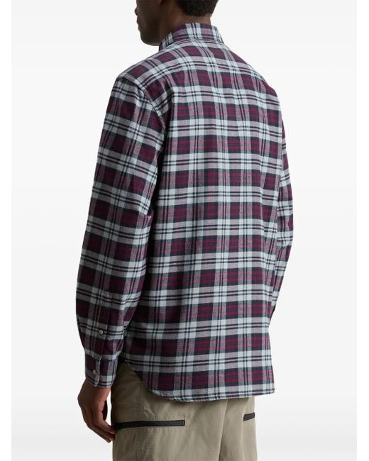 Woolrich Blue Lightweight Flannel Shirt for men