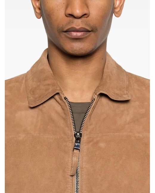 Bully Natural Zip-Up Suede Jacket for men