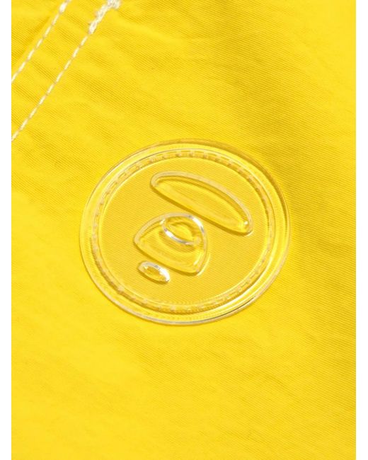 Aape By A Bathing Ape Yellow Logo-Print Elasticated-Waist Shorts for men
