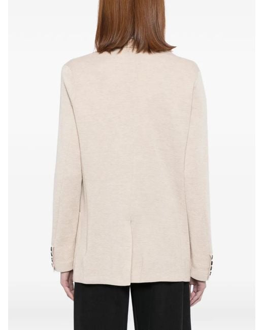 Blazer Boutonné À Revers Crantés N.Peal Cashmere en coloris Natural