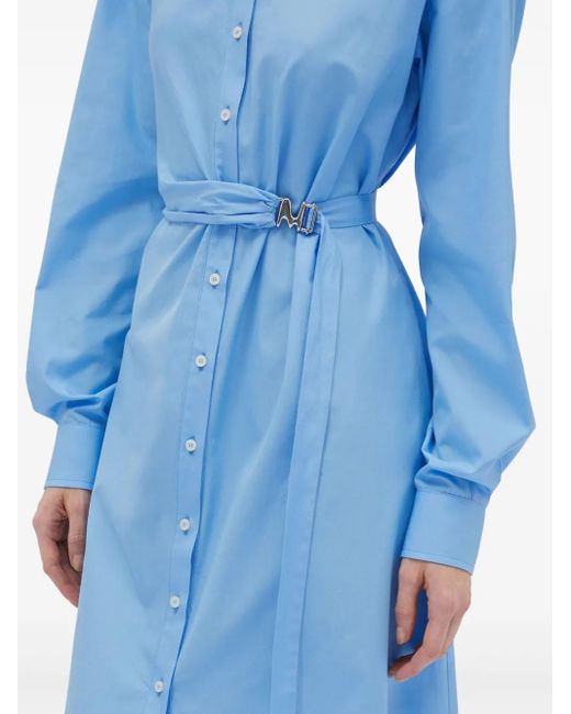 Vestido Con Cinturón MSGM de color Blue