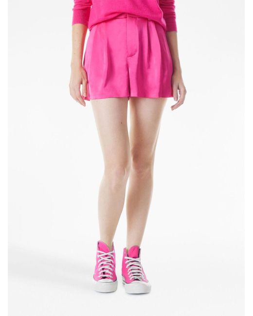 Alice + Olivia Satijnen Shorts in het Pink