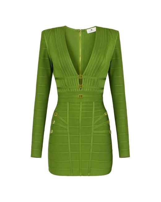 Elisabetta Franchi Green Mini Dress