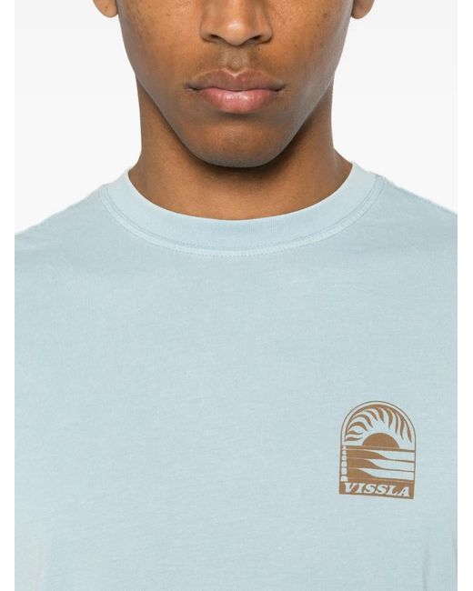 Vissla Blue Canopy Cosmic Wash Graphic-Print T-Shirt for men