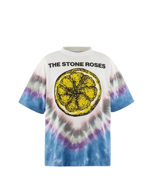 SAINT Mxxxxxx Blue X The Stone Roses Tie-Dye T-Shirt for men