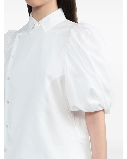 Noir Kei Ninomiya White Off-centre-fastening Cotton Shirt