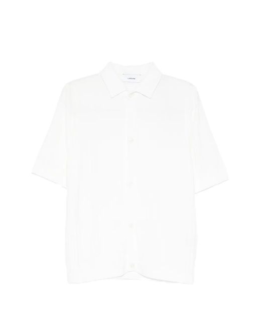 Lardini White Cotton Shirt for men
