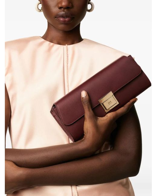AMI Mimi レザーポーチバッグ Brown
