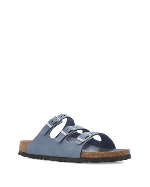 Birkenstock Blue Triple-Strap Slide