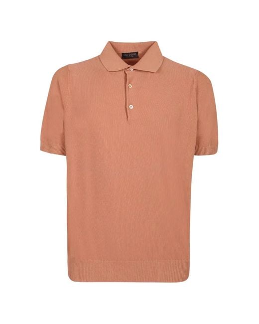 Dell'Oglio Pink Short-Sleeve Polo Shirt for men