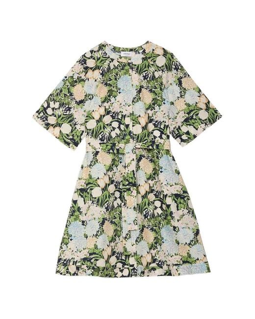 Ottod'Ame Green Belt Floral Mini Dress