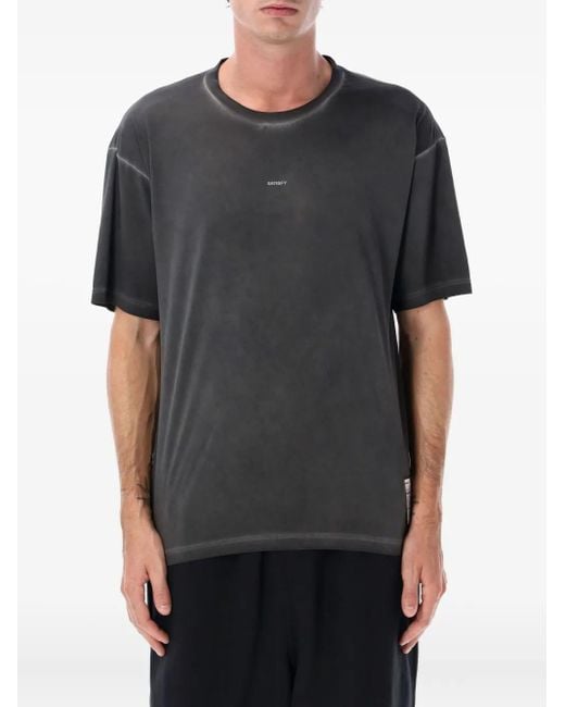 Satisfy Gray Auralite Logo-Print T-Shirt for men