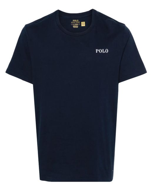 Polo Ralph Lauren Blue Logo-Print Cotton T-Shirt for men