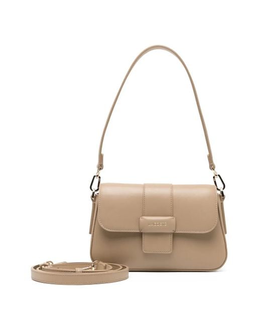 Lacoste Natural Logo-Appliqué Flap Bag